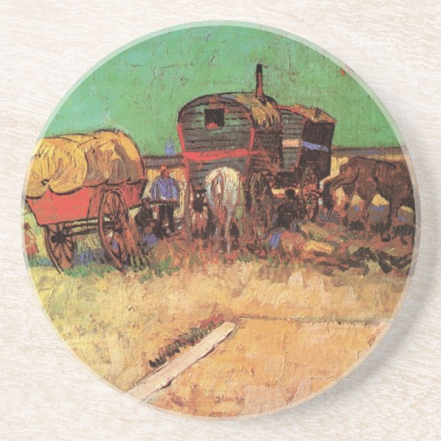 Dessous De Verre En Grès Vincent van Gogh - Encampement des caravanes tziga (Devant)