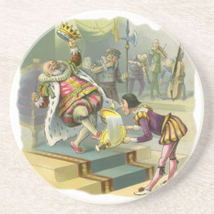 Dessous De Verre En Grès Vintage Ancienne Comptine Poème Chanson Old King C