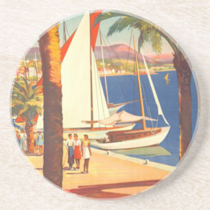 Dessous De Verre En Grès Vintage Côte d'Azur Voyage en France