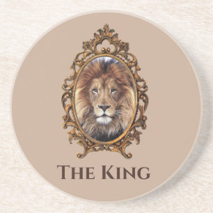 Dessous De Verre En Grès Vintage Élégant Brown Lion King Retro Pads