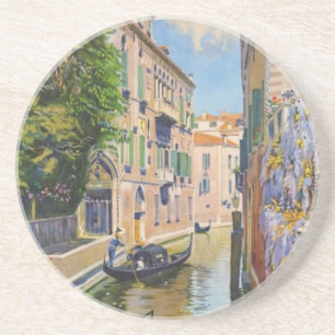 Dessous De Verre En Grès Vintage Grand Canal Gondolas Venise Italie Voyage
