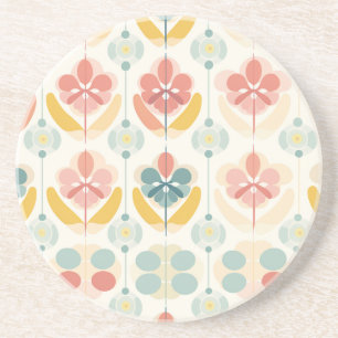 Dessous De Verre En Grès Vintage Mod Abstrait Dessous de verre de grès Flor