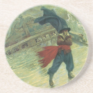 Dessous De Verre En Grès Vintage Pirate, le Hollandais volant par Howard Py