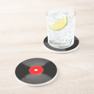 Dessous De Verre En Grès Vintage Red Vinyl Record Rockabilly Boissons Desso