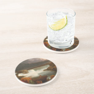 Dessous De Verre En Grès Vintage Thomas Cole Vue éloignée des chutes du Nia