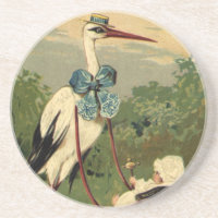 Vintage Victorian Stork and Baby Carrie