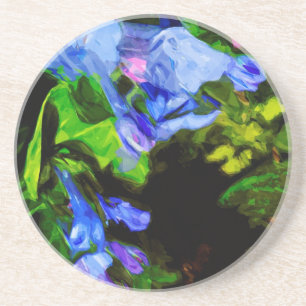 Dessous De Verre En Grès Virginia Bluebell Fleur sauvage impressionniste