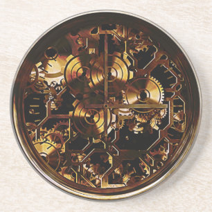 Dessous De Verre En Grès Vitesses d'horloge de Steampunk