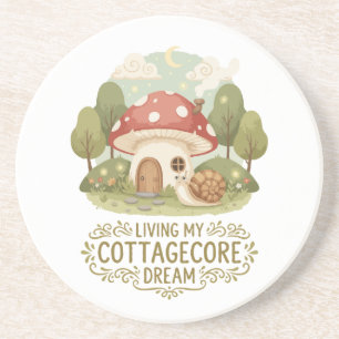 Dessous De Verre En Grès Vivre mon rêve Cottagecore Joli Mushr Fantaisist