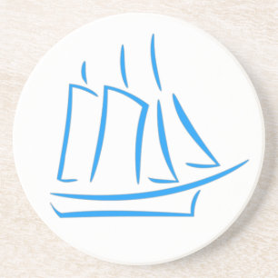 Dessous De Verre En Grès Voilier