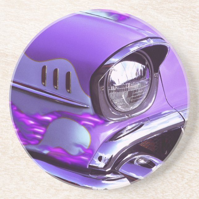 Dessous De Verre En Grès Voiture classique : Chevrolet avec le capot (Devant)