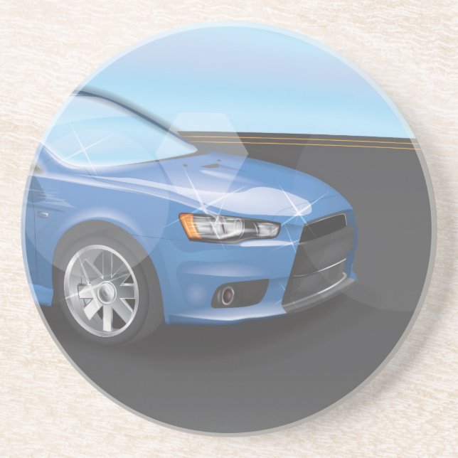 Dessous De Verre En Grès Voiture de sport (Devant)