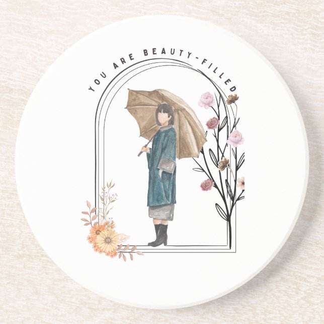 Dessous De Verre En Grès Vous Êtes Plein De Beaty (Devant)