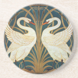 Dessous De Verre En Grès Walter Crane Swan
