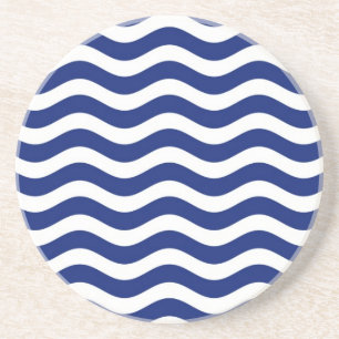 Dessous De Verre En Grès Wavy Navy