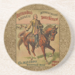 Dessous De Verre En Grès Western Buffalo Bill Wild West