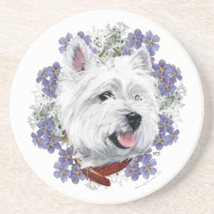 Dessous De Verre En Grès Westie Ne m'oubliez pas