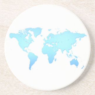 Dessous De Verre En Grès World Map