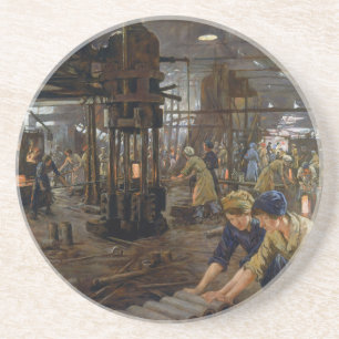 Dessous De Verre En Grès WW1 1918 Les femmes qui travaillent dans une usine
