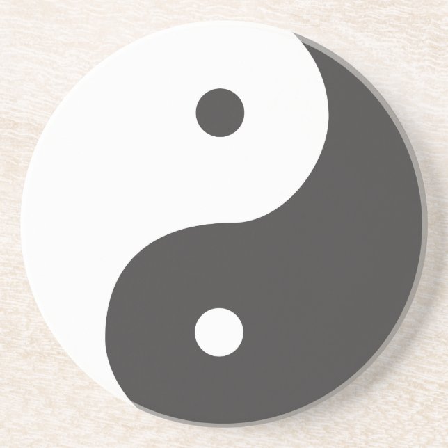 Dessous De Verre En Grès Ying Yang (Devant)
