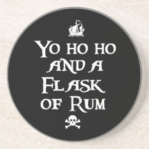 Dessous De Verre En Grès Yo ho ho et une fiole de rhum, Pirate