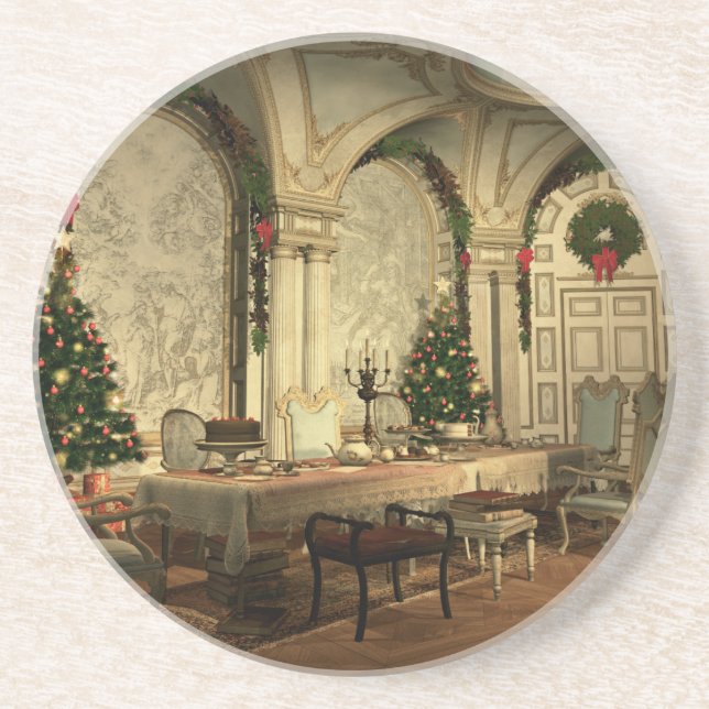 Dessous De Verre En Grès Yuletide (Devant)