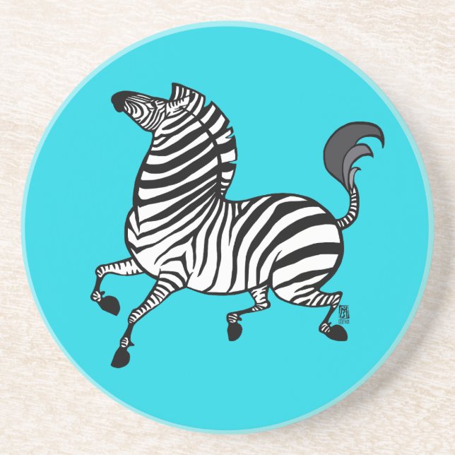 Dessous de verre en grès Zebra 3 (Devant)