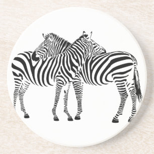 Dessous De Verre En Grès Zebra Love