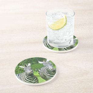 Dessous De Verre En Grès Zèbres dans l'écho du pré