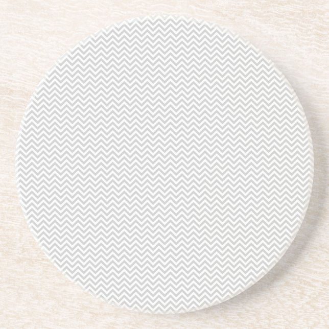 Dessous De Verre En Grès ZigZag gris simple (Devant)