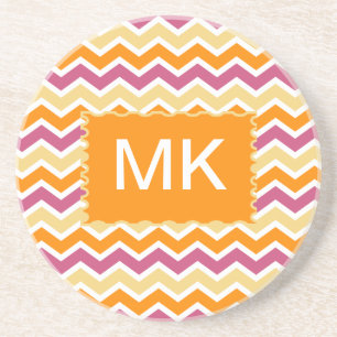 Dessous De Verre En Grès ZigZag tribale dynamique