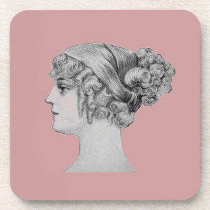 Dessous de verre en liège à cheveux vintage