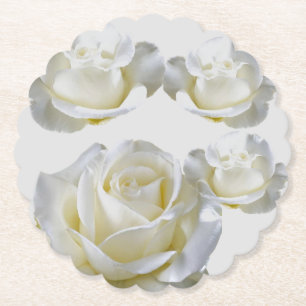 Dessous-de-verre En Papier 25e anniversaire éditable Rose d'argent