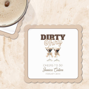 Dessous-de-verre En Papier 30e anniversaire Soirée Trente Espresso Martini Pa
