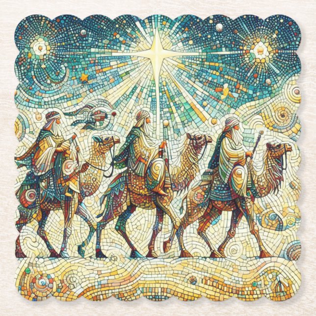 Dessous-de-verre En Papier 3 hommes sages (Devant)
