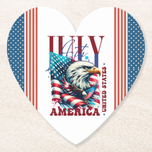Dessous-de-verre En Papier 4 juillet American Eagle Sublimation-61904