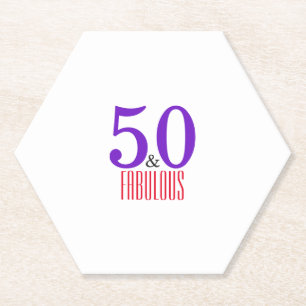 Dessous-de-verre En Papier 50 ans et Fabuleux Anniversaire
