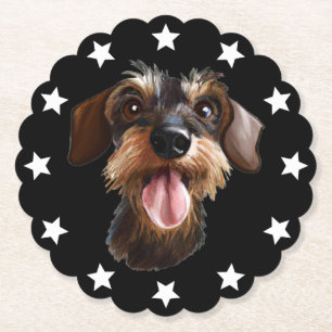 Dessous-de-verre En Papier À poils durs Dachshund