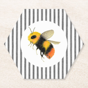 Dessous-de-verre En Papier Abeille aquarelle du pays