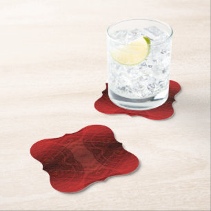 Dessous-de-verre En Papier Acceptation   Médaillons de méditation rouge