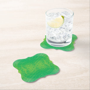 Dessous-de-verre En Papier Acceptation   Médaillons de saumons jaunes bleus