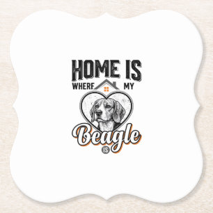 Dessous-de-verre En Papier Accueil est où se trouve mon Beagle Design de chie