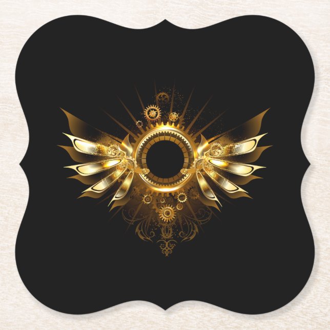 Dessous-de-verre En Papier Ailes de Steampunk (Devant)