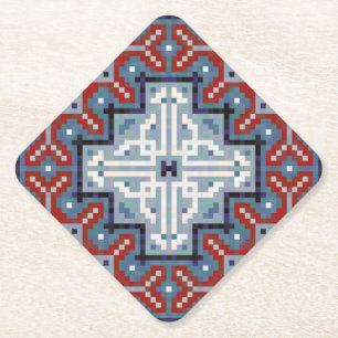 Dessous-de-verre En Papier Amérindiens Navajo Motif