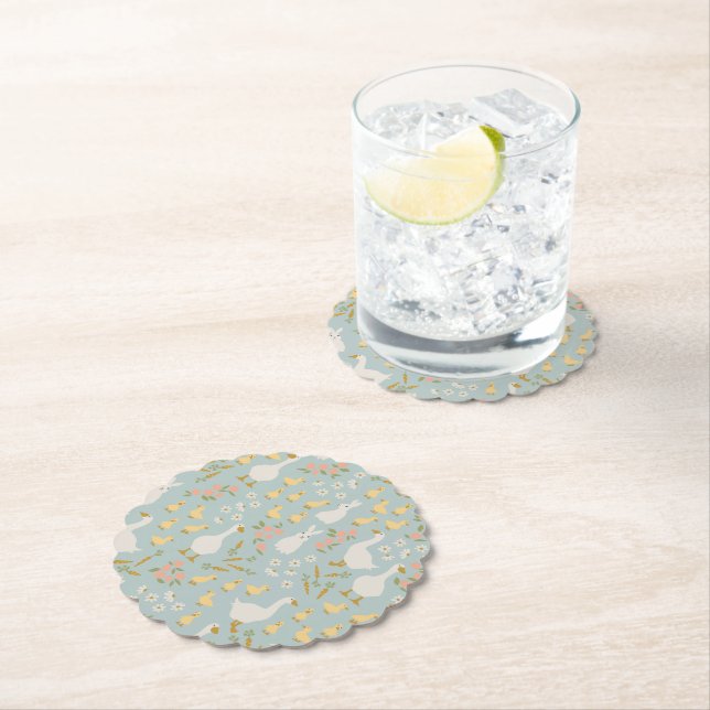 Dessous-de-verre En Papier Amis du printemps (En situation)