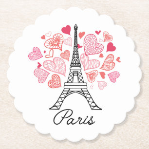Dessous-de-verre En Papier Amour de Paris, France