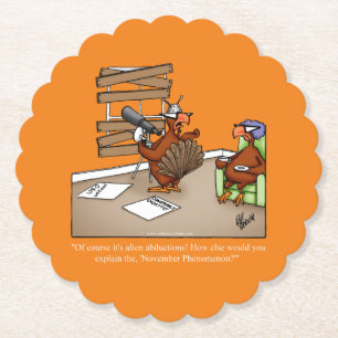 Dessous-de-verre En Papier Amusant Humour de Thanksgiving