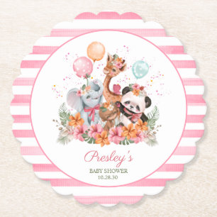 Dessous-de-verre En Papier Animaux de safari pour filles