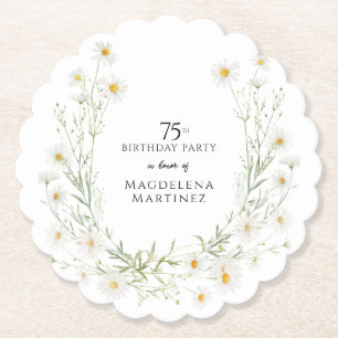 Dessous-de-verre En Papier Anniversaire 75 ans Avril Mois de naissance person