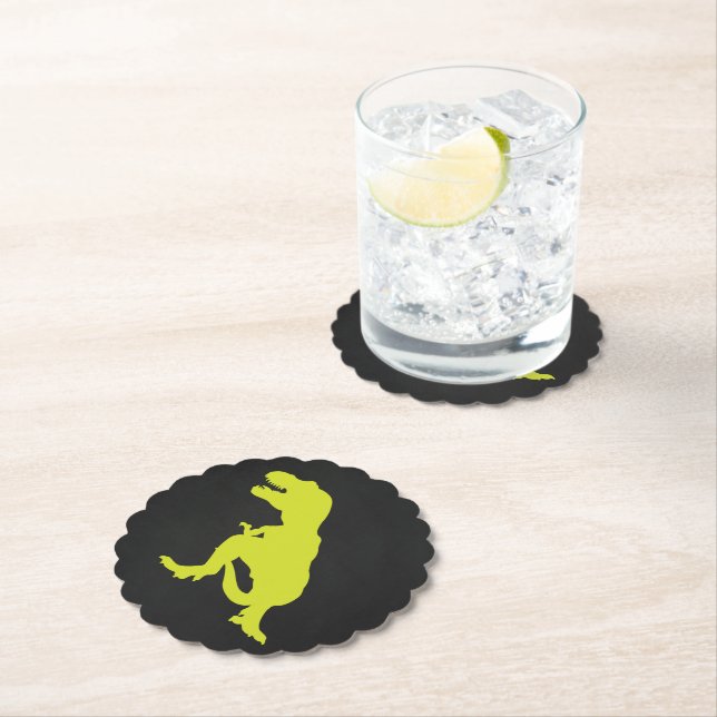 Dessous-de-verre En Papier Anniversaire de Dinosaur T rex (En situation)